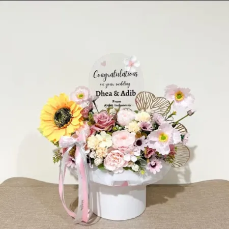 Bloom Box Akrilik Ucapan Wedding Indragiri Hulu